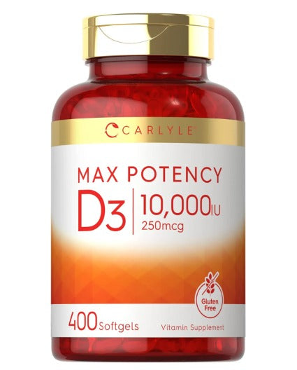 VITAMINA D3 400 CAPSULAS BLANDAS 10000 IU CARLYLE 400 CAPSULAS