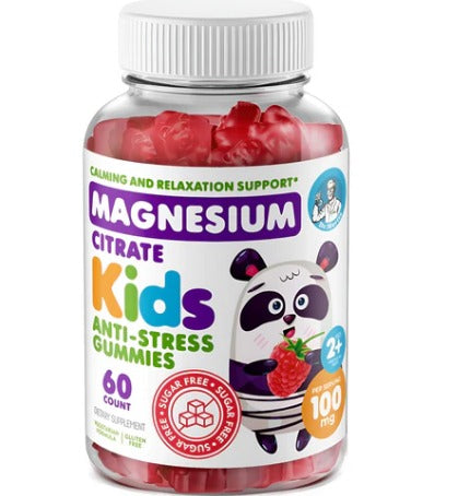 Kids Calm Gomitas de magnesio sin azúcar para niños 100 mg 60 gomitas