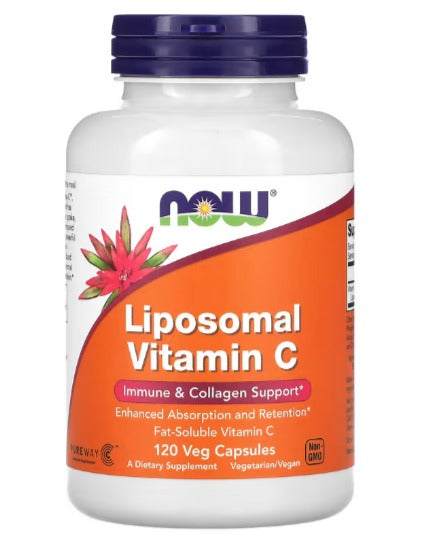 NOW Foods, Vitamina C liposomal, 1000 mg, 120 cápsulas vegetales