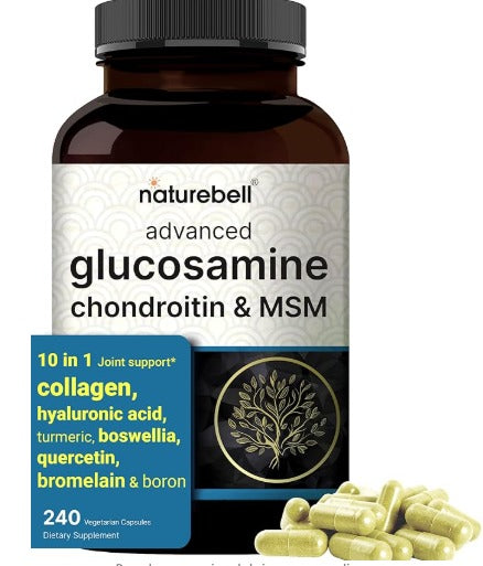 NATUREBELL glucosamina condroitina MSM, 240 cápsulas